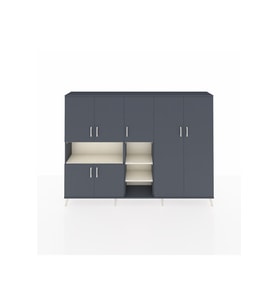 Arges Dolap 13 Raflı 7 Kapaklı 220x30x163 Antrasit-Antrasit/Aytaşı