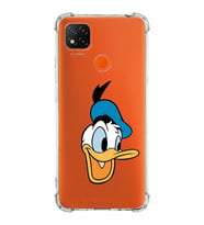 Xiaomi Redmi 10A Köşe Korumalı Antişok Kapak Donald Duck Tasarımlı Şeffaf  Kılıf