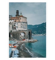 Amalfi Sahili, Salerno, Italya Tablo Ahşap Poster Dekoratif