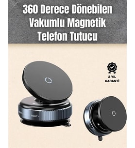 Çok Yönlü Döner Başlıklı Vakumlu Araç Telefon Standı – Sert Yollarda Stabil Kullanım