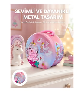 Mey İthalat® Mini Çocuk Para Kasası Gizli Saklama ve Birikim Kutusu