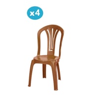 Omnipazar MT-GF193 Foglia Plastik Bahçe Balkon Sandalye 4'lü Set