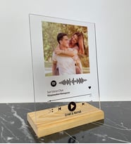 Kişiye Özel Sevgiliye Hediye Spotify Barkodlu Fotoğraflı Plak Çerçeve