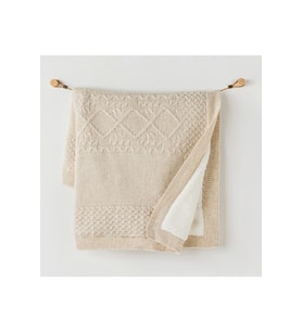 Ac24337 Triko Bebe Battaniye 95x85 Beige Melange