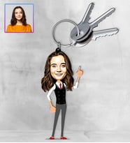 Kişiye Özel Karikatür Tasarım Anahtarlık 97296