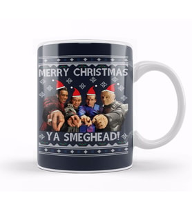 Red Dwarf Merry Christmas Ya Smeghead Kupa Bardak Porselen