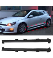 Vw Scirocco R Yan Marşpiyel Seti Plastik 2 Adet Mat Siyah 2008 -2017 karlık+ek+bodykit