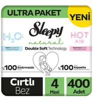 Sleepy 4 Beden Double Soft Natural Bebek Bezi Ultra Paket 100x4 400 Adet