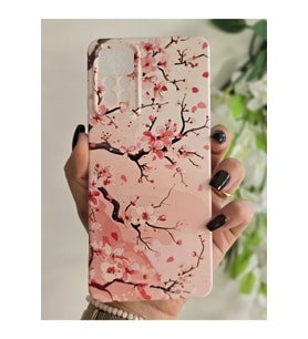 Xiaomi Redmi Note 11 PRO/Note 12 PRO 4G Uyumlu Sanatsal Çiçekler Desenli Şeffaf Telefon Kılıfı