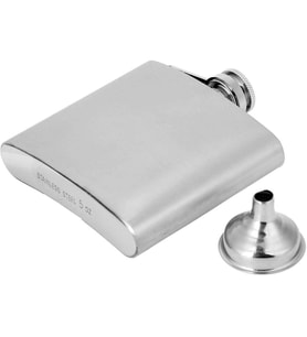 Perlotus 5 Oz- 150 cc Hunili Cep Tipi Vidalı Kapaklı Çelik Viski İçki Matarası