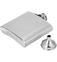 Perlotus 5 Oz- 150 cc Hunili Cep Tipi Vidalı Kapaklı Çelik Viski İçki Matarası