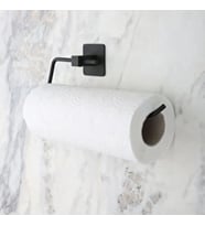 Durukar® Kendiliğinden Yapışkanlı Siyah Paslanmaz Metal Rulo Havluluk Aparat