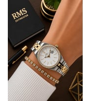 RMS Romanson Premium Özel Tasarım Kordon 2 Yıl Garantili 5 Atm Kadın Kol Saati+Bileklik A2175.40