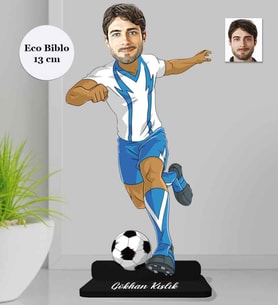 Kişiye Özel Futbolcu Erkek Ahşap Eco Biblo -1