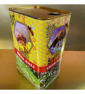 Süzme Bal Tenekesi (Desenli) - 5 Kg