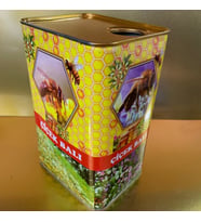Süzme Bal Tenekesi (Desenli) - 5 Kg