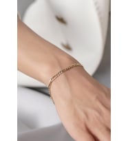 14 Ayar Altın Figaro Bileklik İnce 3,20 mm