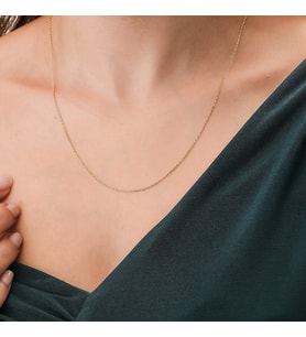 14 Ayar Altın Forse Model Zincir (Gold)