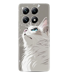 Xiaomi Redmi Note 14 Pro Plus Kılıf Boutique Baskılı Resimli Beyaz Kedi Pcode -061