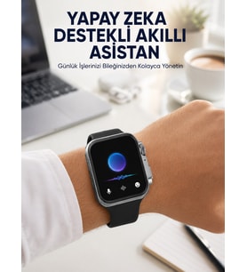 Modern Tasarımlı Akıllı Saat Uzun Pil Süresi ve Net Ekran Yeni Nesil