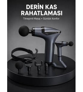Taşınabilir 3in1 Masaj Aleti Şarjlı Titreşimli Esneme Bantlı Yeni Nesil
