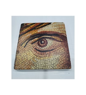 Dekoratif Doğal Taş Banyo Gider Kapağı, Şık ve Dayanıklı 10x10 cm