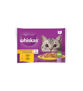 Whiskas Pouch Jöle İçinde Tavuklu ve Hindili Yetişkin Kedi Konservesi 4x85 Gr (Çok Renkli)