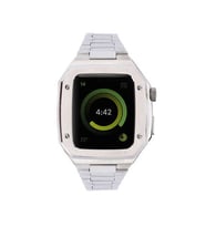 Apple Watch 45mm Metal Petek Kasalı Kordon - Gümüş
