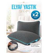 2 Adet Comfort Elyaf Yastık 60x40 cm - Gri