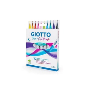 GIOTTO TURBO SOFT BRUSH SUDA ÇÖZÜNÜR INTENSE COLOURS 10'LU