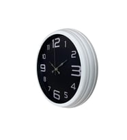 Beyaz 40 Cm Metal Modern Duvar Saati (Standart)