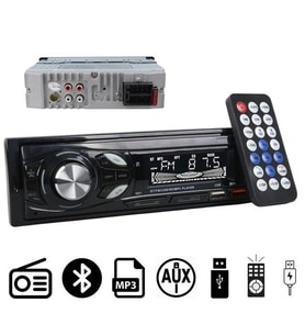 Carstar CS-107 Çift USB/SD/FM/AUX/Bluetooth Kumandalı Oto Teyp 4X60 Watt