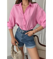 Kadın Freya Modal Kumaş Oversize Gömlek