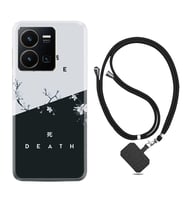 Vivo Y35 Kılıf Resimli Boyun Askılı İpli Desenli Silikon Life and Death 1339
