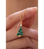 925 Ayar Gümüş Noel Charm Kolye