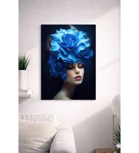 FLORAL WOMAN29 TASARIM MDF TABLO (27X18)