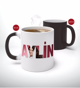 BK Gift Kişiye Özel İsimli Fotoğraflı Sihirli Kupa Bardak-1