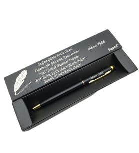 Signator® C511 Slim Mat Siyah Tükenmez Kalem  İsme Özel Kalem  Hediyelik Kalem (Karışık)