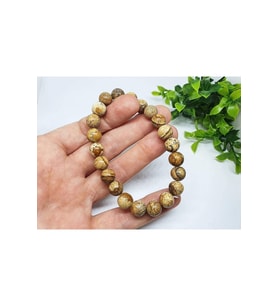 Kahverengi Jasper Doğal Taş Bileklik  Enerji Taşı > Handmade