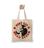 Best Cat Dad Ever Kediler Beyaz Bez Çanta Uzun Saplı Alışveriş Çantası