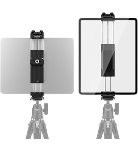 iPad Tripod Montaj Adaptörü, Metal Tablet Kelepçesi Cold Shoe, Arca Tip Taban, NATO Arayüz, iPad mini Air Pro Surface Pro (7,9 inç ila 12,9 inç) için Tablet Tutucu, PA100