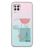 Huawei Çizgi Küpeli Kadın Tasarımlı Şeffaf Telefon Kılıfı