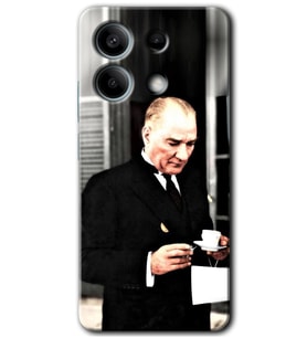 Redmi Note 13 5G Kılıf HD Desen Baskılı Kılıf - Atatürk Türk Kahvesi