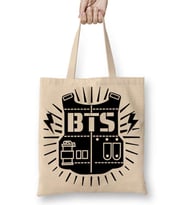 Bts Kore Müzik Bez Çanta Uzun Saplı