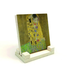 Öpücük (Gustav Klimt, 1907)Baskılı Doğaltaş Masaüstlük