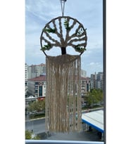 Hayat Ağacı Temalı Makrome Duvar Süsü