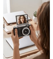 Kompakt 4K Dijital Kamera 48 MP Sensör 8X Zoom Flip Ekran Vlog ve Selfie Uyumlu