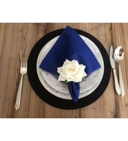 SAKS MAVİ KUMAŞ PEÇETE (6 ADET ) (40X40 CM) (Krem)
