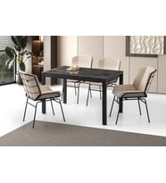 LATO MASA, FİERA SANDALYE, İRONY HG, 120x75 (Siyah)
