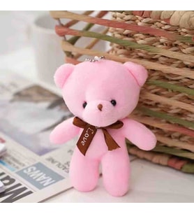 Wolawood Peluş Ayıcık Anahtarlık – Yumoş Mini Sevimli Çanta Süsü, Tatlı ve Şirin Aksesuar, Yumuşak Peluş Oyuncak Anahtarlık Hediyelik